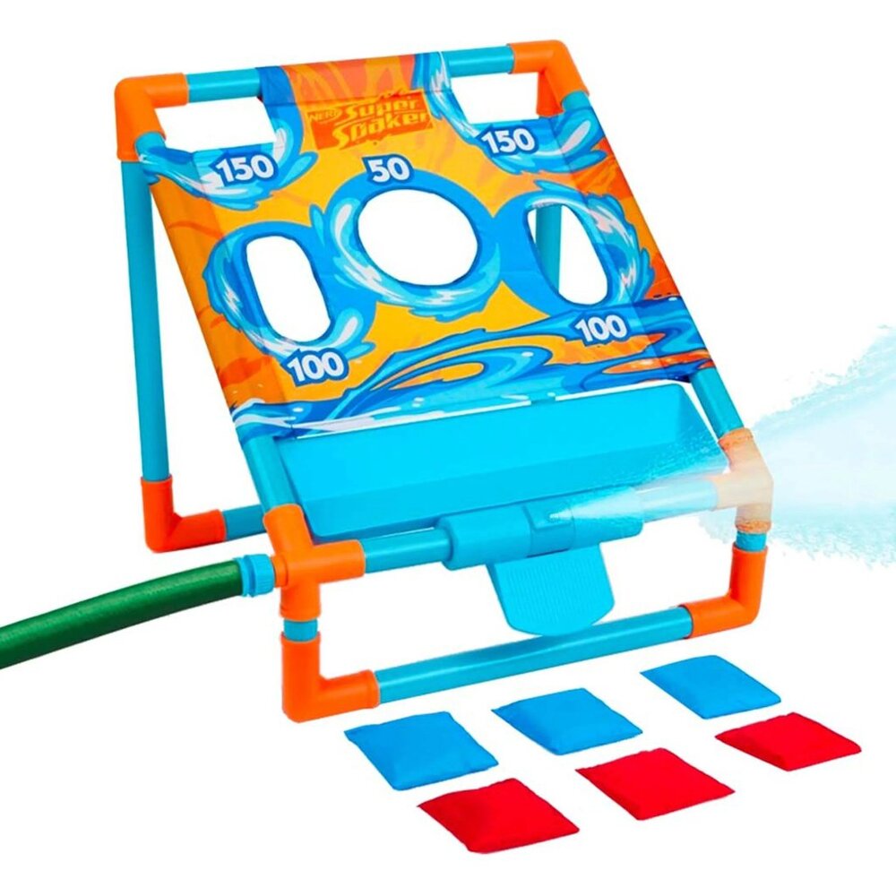 NEW Nerf Super Soaker Toss 'N Splash Across Bean Bag Water Game Cornhole Set NIB